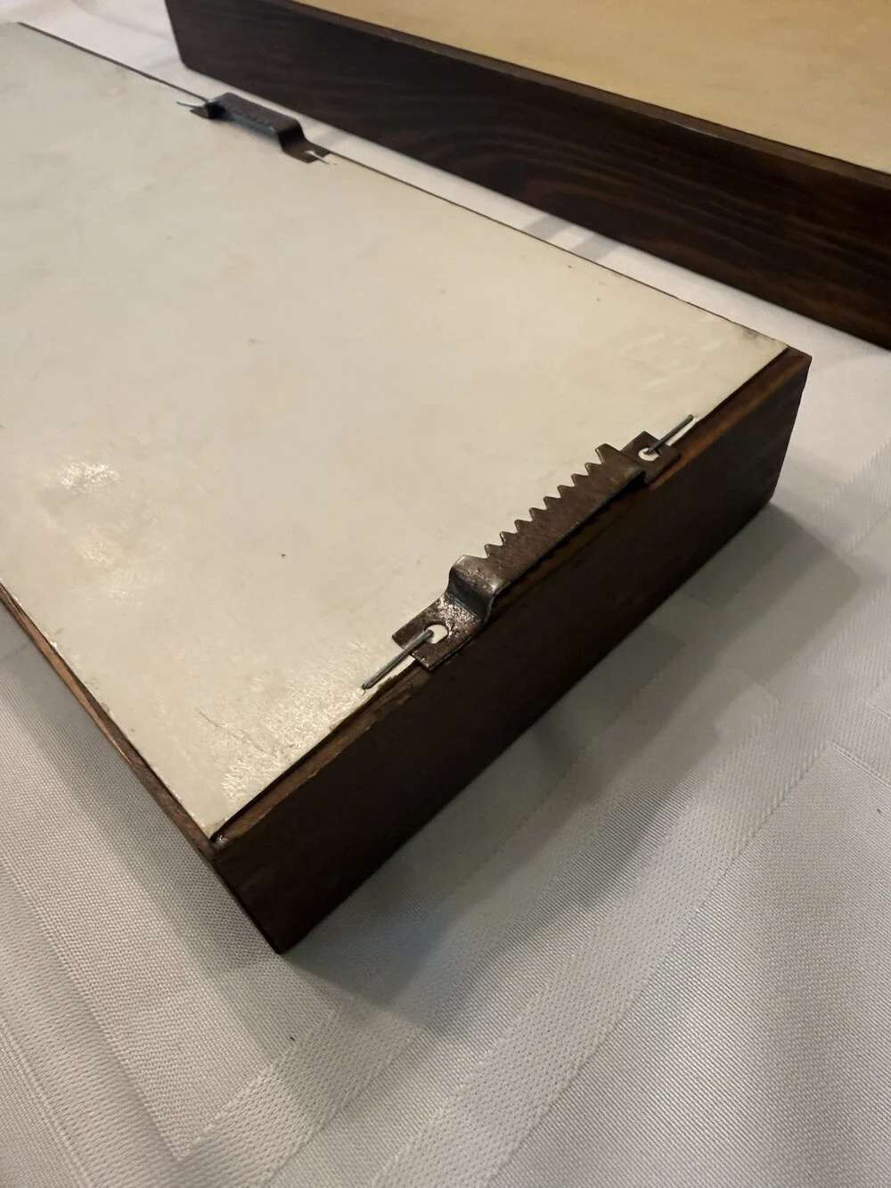 Vintage MCM Solid Wood Gallery Wall Mirrors Triple Set Tiered Molding 13x5x1 3/4